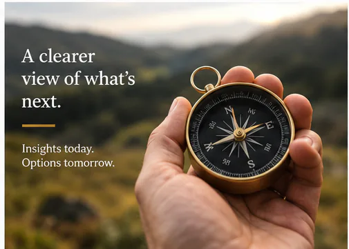 A compass representing clearer business direction