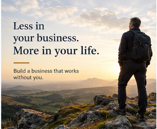 A founder looking across an open landscape